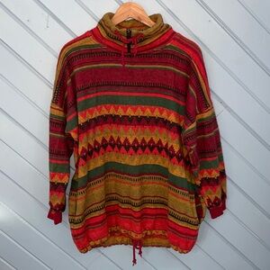 Style New York Southwestern 3/4 Zip Mock Neck Pullover